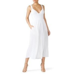 Vince White Pleated Jumpsuit 6